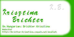 krisztina brichter business card